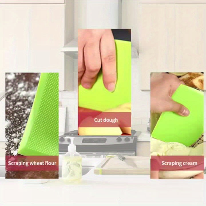 1pc Multifunctional Silicone Spatula - Dual-Ended Scraping Tool for Baking, Soft & Semi-Hard Dough, Cakes, Cream - Ergonomic Handle, Durable Kitchen Utensil for Professional & Home Use, Cake Decorating Tools, Ergonomic Spatula Design, Flexible Spatula Tip