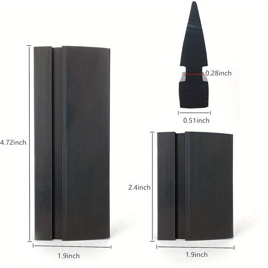 2piece DIY Mini Silicone Squeegee Window Tint Squeegee for for Window Glass, Mirror, Shower and Sink - Black