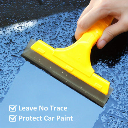 2pcs Non-Slip Glass Scraper, Double Layer Silicone Glass Wiper, Multi-Functional Cleaning Tool, for Shower Windows, Car Windshies