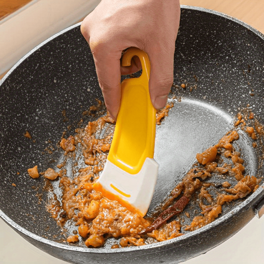 Japanese Silicone Scraper Dishwasher Scraper Kitchen Multifunctional Scraper Non-Stick Pan Cleaning Scraper Cleaning