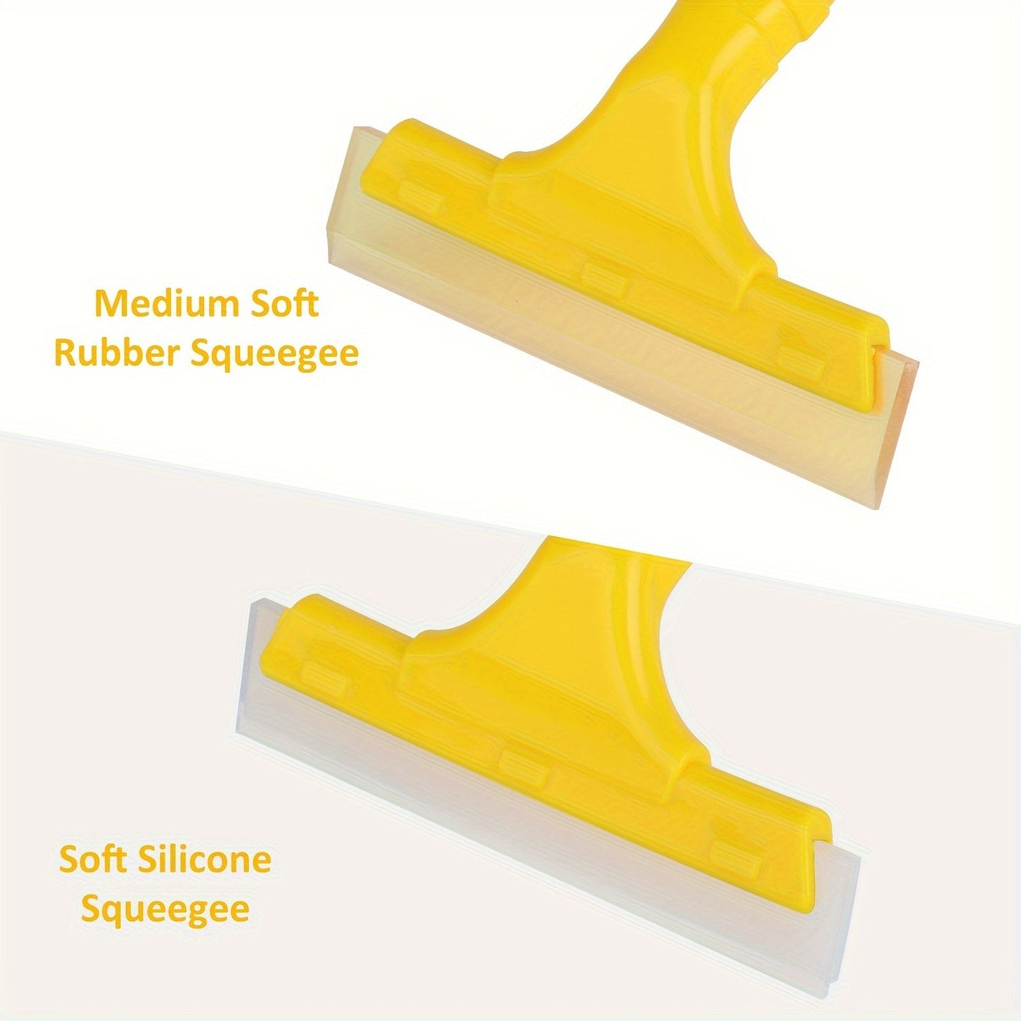 2pcs Non-Slip Glass Scraper, Double Layer Silicone Glass Wiper, Multi-Functional Cleaning Tool, for Shower Windows, Car Windshies